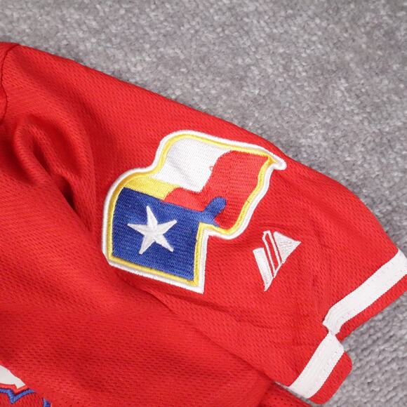 Texas Rangers Baseball Mitch Moreland #18 Size 50 Red Full Button Up Jersey - Picture 11 of 12